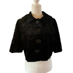 For the Republic Vintage Black Cropped Swing Jacket Size 10